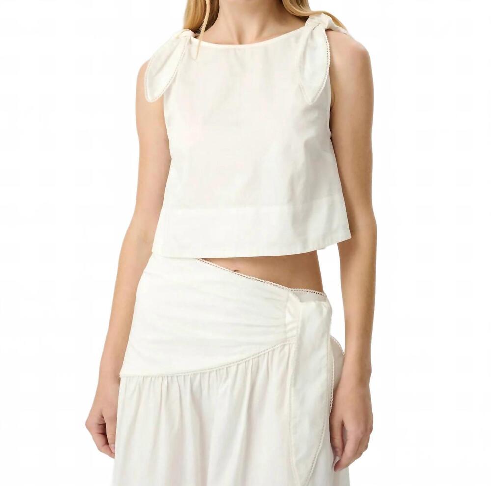 NEW ROAME dixie tie top in white